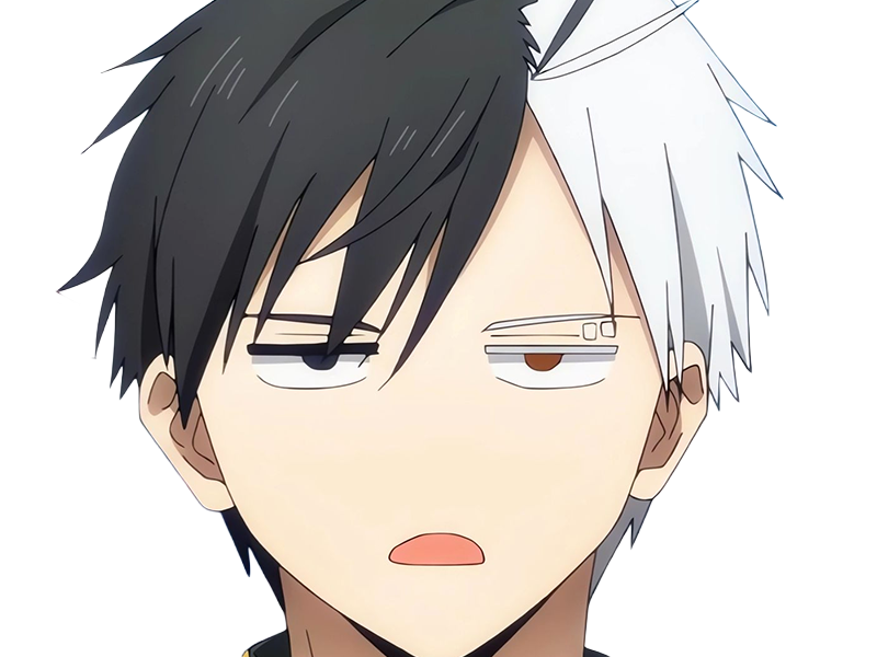 Sticker haruka sakura othello wind breaker anime manga protagoniste delinquant combattant lyceen homme cheveux noirs blancs yeux gris jaunes bicolor par Dark-63