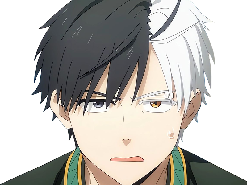 haruka sakura othello wind breaker anime manga protagoniste delinquant combattant lyceen homme cheveux-noirs-blancs yeux-gris-jaunes bicolor