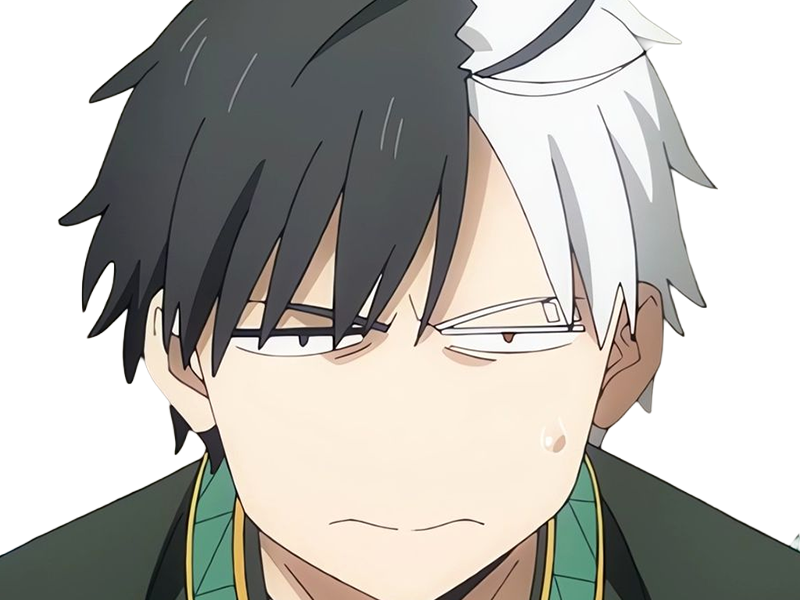 Sticker haruka sakura othello wind breaker anime manga protagoniste delinquant combattant lyceen homme cheveux noirs blancs yeux gris jaunes bicolor par Dark-63