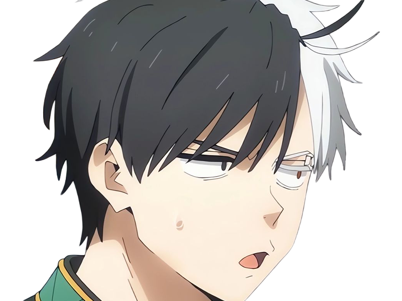 Sticker haruka sakura othello wind breaker anime manga protagoniste delinquant combattant lyceen homme cheveux noirs blancs yeux gris jaunes bicolor par Dark-63