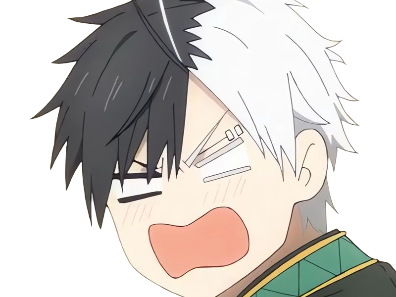 Sticker haruka sakura othello wind breaker anime manga protagoniste delinquant combattant lyceen homme cheveux noirs blancs yeux gris jaunes bicolor par Dark-63
