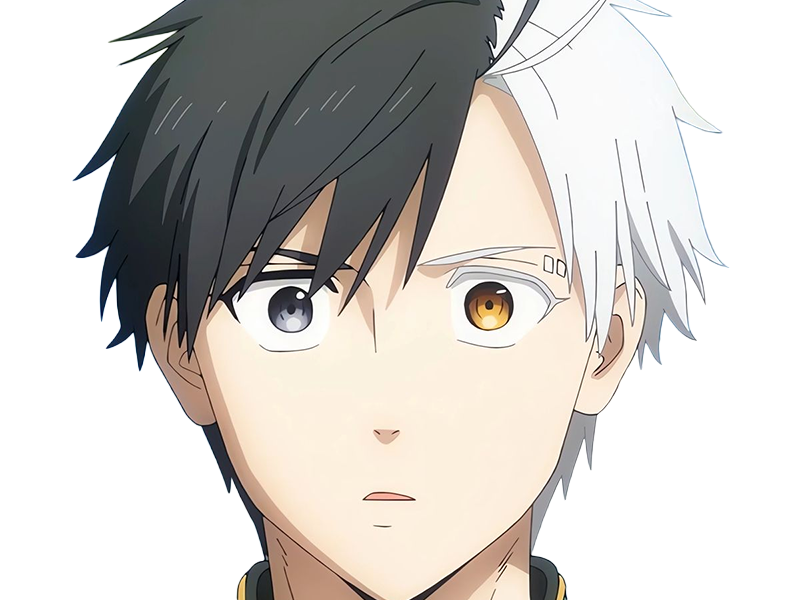 haruka sakura othello wind breaker anime manga protagoniste delinquant combattant lyceen homme cheveux-noirs-blancs yeux-gris-jaunes bicolor