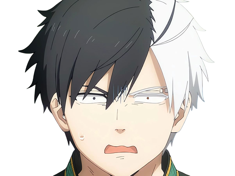 Sticker haruka sakura othello wind breaker anime manga protagoniste delinquant combattant lyceen homme cheveux noirs blancs yeux gris jaunes bicolor par Dark-63