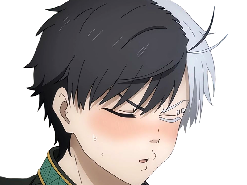 Sticker haruka sakura othello wind breaker anime manga protagoniste delinquant combattant lyceen homme cheveux noirs blancs yeux gris jaunes bicolor par Dark-63