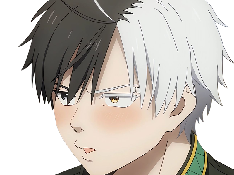 Sticker haruka sakura othello wind breaker anime manga protagoniste delinquant combattant lyceen homme cheveux noirs blancs yeux gris jaunes bicolor par Dark-63