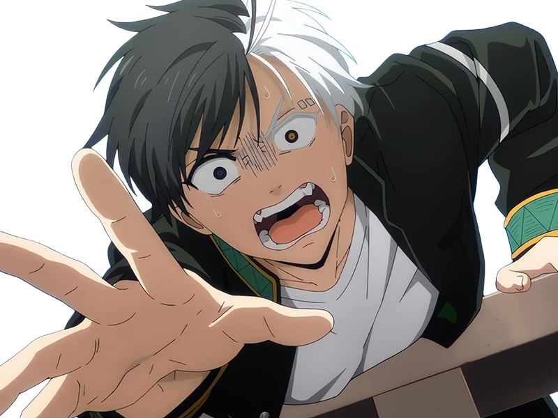 Sticker haruka sakura othello wind breaker anime manga protagoniste delinquant combattant lyceen homme cheveux noirs blancs yeux gris jaunes bicolor par Dark-63