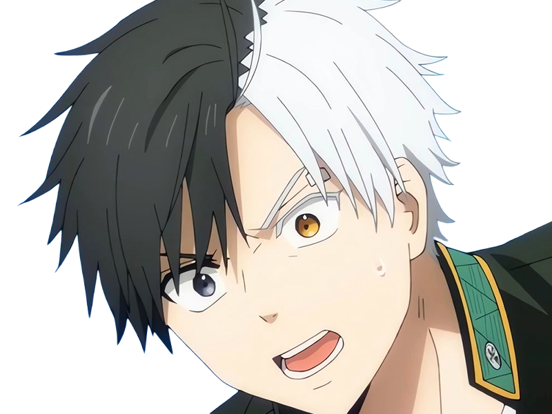Sticker haruka sakura othello wind breaker anime manga protagoniste delinquant combattant lyceen homme cheveux noirs blancs yeux gris jaunes bicolor par Dark-63