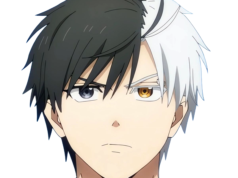 Sticker haruka sakura othello wind breaker anime manga protagoniste delinquant combattant lyceen homme cheveux noirs blancs yeux gris jaunes bicolor par Dark-63