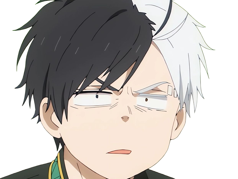 haruka sakura othello wind breaker anime manga protagoniste delinquant combattant lyceen homme cheveux-noirs-blancs yeux-gris-jaunes bicolor