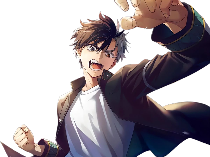 Sticker haruka sakura othello wind breaker anime manga protagoniste delinquant combattant lyceen homme cheveux noirs blancs yeux gris jaunes bicolor par Dark-63