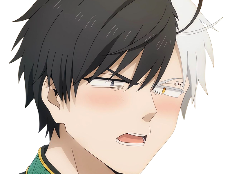 Sticker haruka sakura othello wind breaker anime manga protagoniste delinquant combattant lyceen homme cheveux noirs blancs yeux gris jaunes bicolor par Dark-63