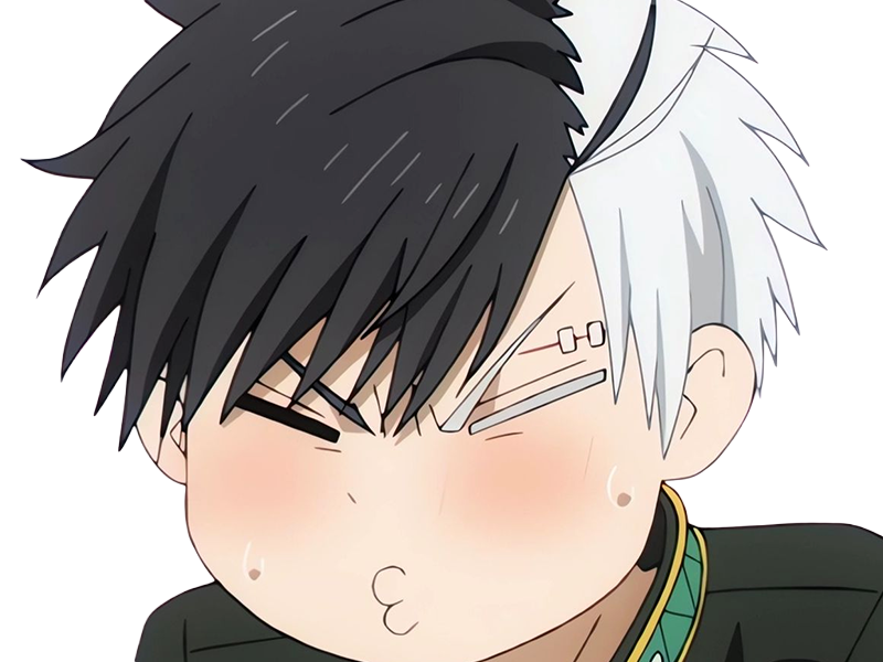 Sticker haruka sakura othello wind breaker anime manga protagoniste delinquant combattant lyceen homme cheveux noirs blancs yeux gris jaunes bicolor par Dark-63