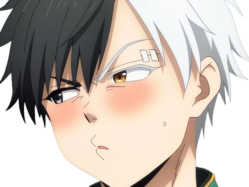 Sticker haruka sakura othello wind breaker anime manga protagoniste delinquant combattant lyceen homme cheveux noirs blancs yeux gris jaunes bicolor par Dark-63