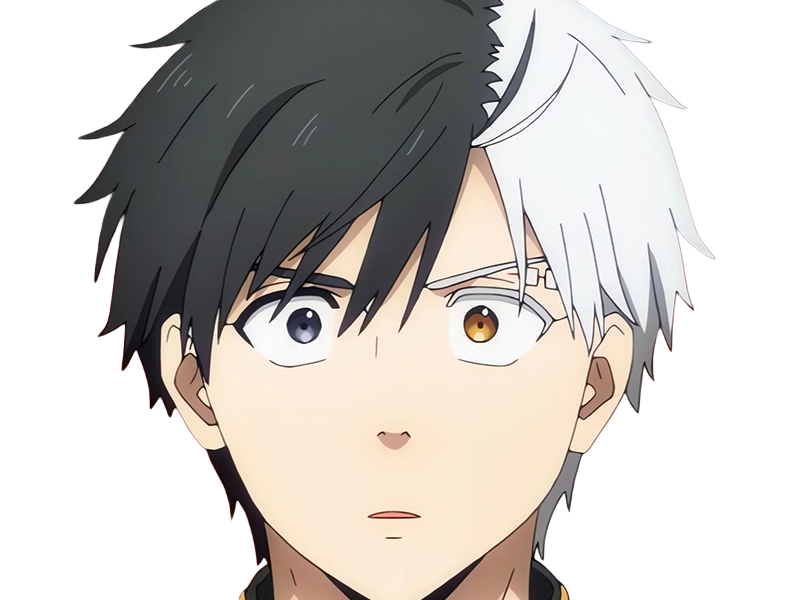 Sticker haruka sakura othello wind breaker anime manga protagoniste delinquant combattant lyceen homme cheveux noirs blancs yeux gris jaunes bicolor par Dark-63