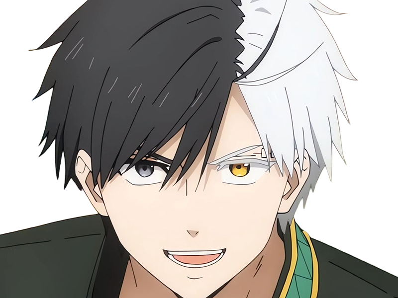 Sticker haruka sakura othello wind breaker anime manga protagoniste delinquant combattant lyceen homme cheveux noirs blancs yeux gris jaunes bicolor par Dark-63