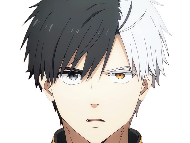 Sticker haruka sakura othello wind breaker anime manga protagoniste delinquant combattant lyceen homme cheveux noirs blancs yeux gris jaunes bicolor par Dark-63