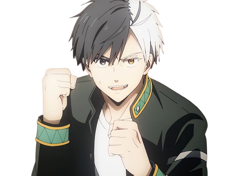 Sticker haruka sakura othello wind breaker anime manga protagoniste delinquant combattant lyceen homme cheveux noirs blancs yeux gris jaunes bicolor par Dark-63