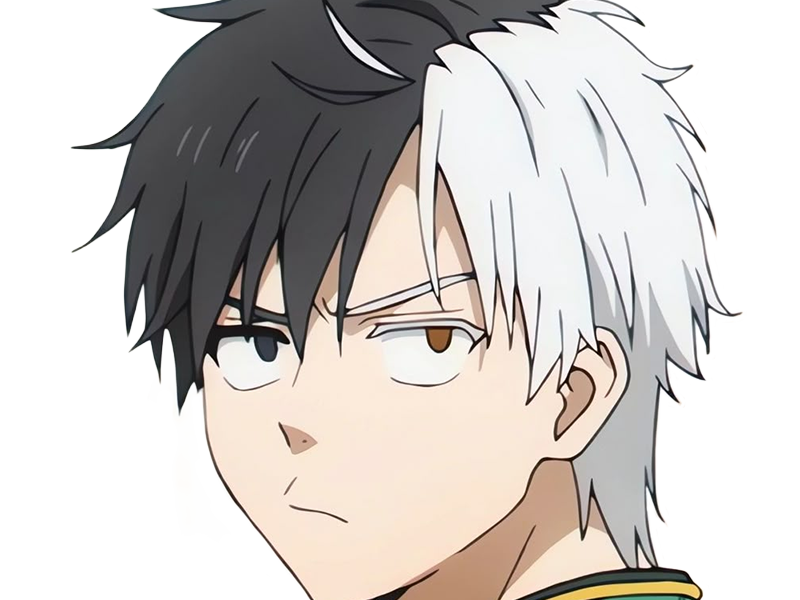 Sticker haruka sakura othello wind breaker anime manga protagoniste delinquant combattant lyceen homme cheveux noirs blancs yeux gris jaunes bicolor par Dark-63