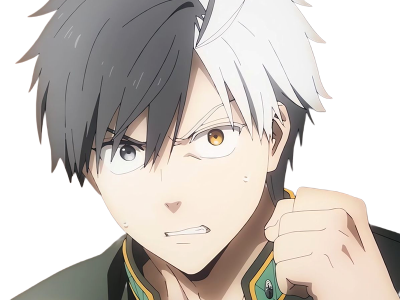 Sticker haruka sakura othello wind breaker anime manga protagoniste delinquant combattant lyceen homme cheveux noirs blancs yeux gris jaunes bicolor par Dark-63