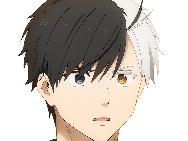 Sticker haruka sakura othello wind breaker anime manga protagoniste delinquant combattant lyceen homme cheveux noirs blancs yeux gris jaunes bicolor par Dark-63