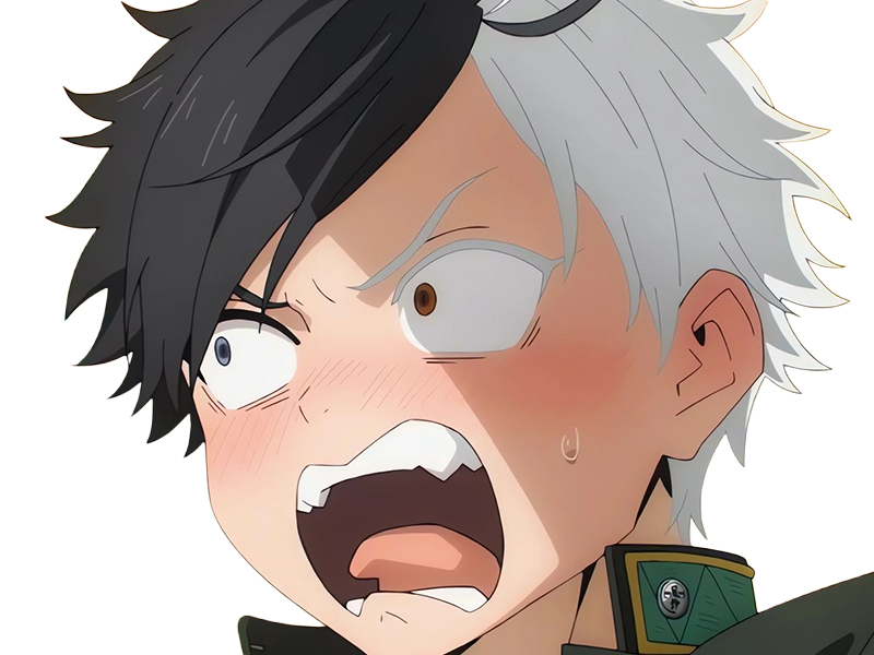 Sticker haruka sakura othello wind breaker anime manga protagoniste delinquant combattant lyceen homme cheveux noirs blancs yeux gris jaunes bicolor par Dark-63