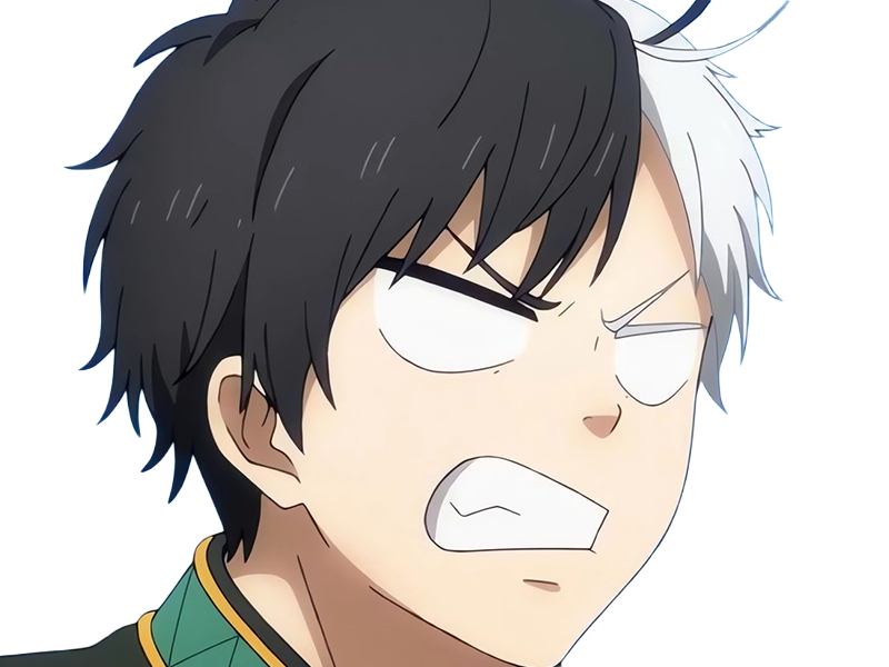 Sticker haruka sakura othello wind breaker anime manga protagoniste delinquant combattant lyceen homme cheveux noirs blancs yeux gris jaunes bicolor par Dark-63