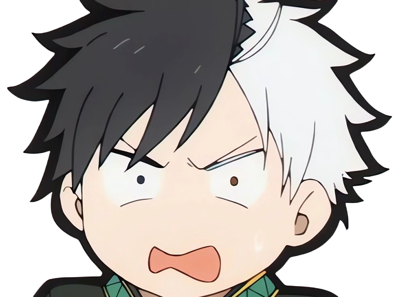 Sticker haruka sakura othello wind breaker anime manga protagoniste delinquant combattant lyceen homme cheveux noirs blancs yeux gris jaunes bicolor par Dark-63