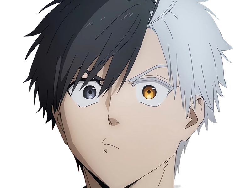 Sticker haruka sakura othello wind breaker anime manga protagoniste delinquant combattant lyceen homme cheveux noirs blancs yeux gris jaunes bicolor par Dark-63