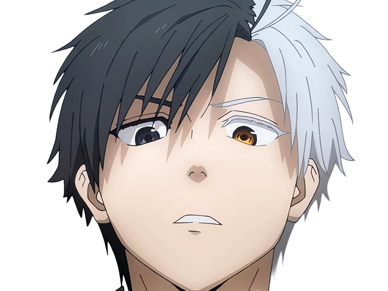 Sticker haruka sakura othello wind breaker anime manga protagoniste delinquant combattant lyceen homme cheveux noirs blancs yeux gris jaunes bicolor par Dark-63