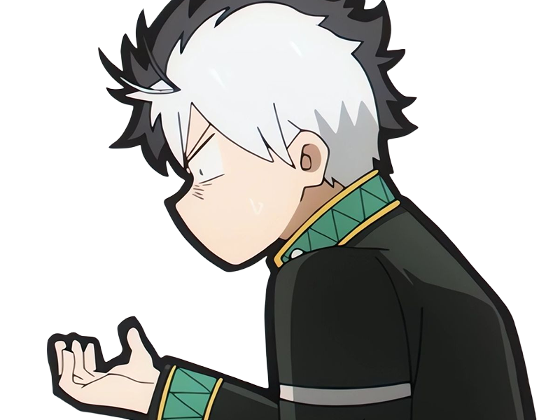 Sticker haruka sakura othello wind breaker anime manga protagoniste delinquant combattant lyceen homme cheveux noirs blancs yeux gris jaunes bicolor par Dark-63