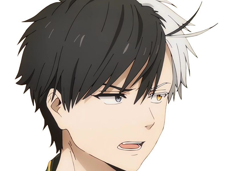 haruka sakura othello wind breaker anime manga protagoniste delinquant combattant lyceen homme cheveux-noirs-blancs yeux-gris-jaunes bicolor