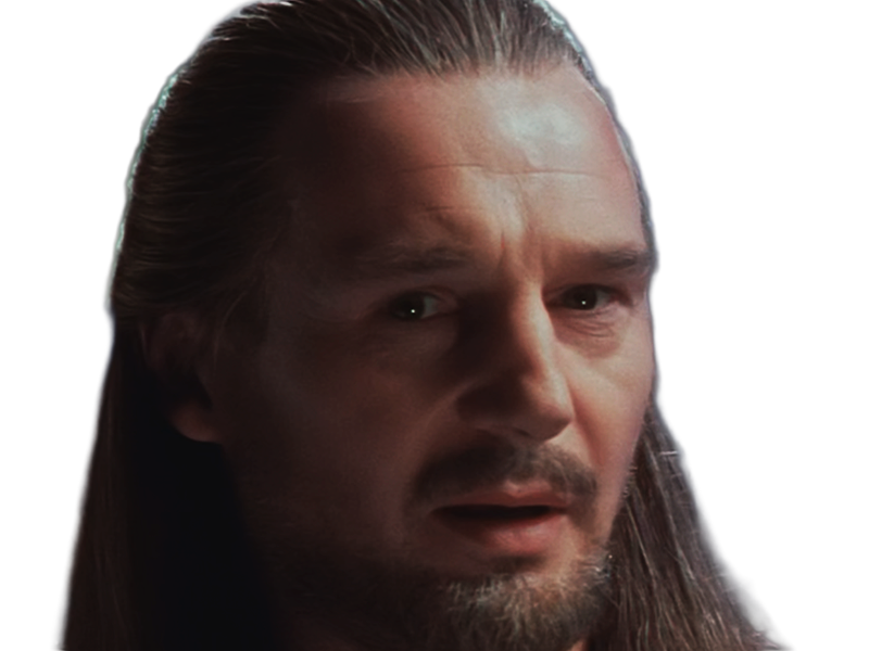 qui-gon jinn star-wars sw episode-i ep1 la-menace-fantome the-phantom-menace maitre jedi gris cheveux-bruns yeux-bleus liam neeson
