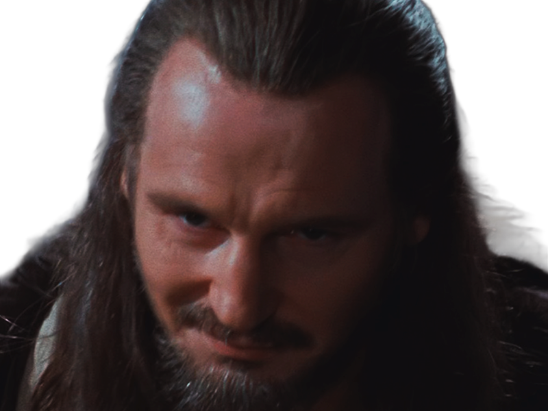 qui-gon jinn star-wars sw episode-i ep1 la-menace-fantome the-phantom-menace maitre jedi gris cheveux-bruns yeux-bleus liam neeson