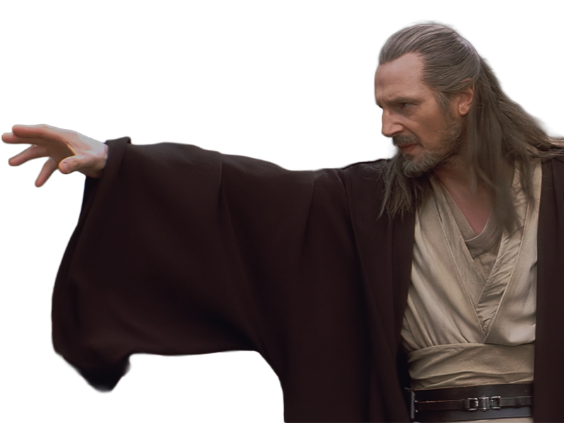 qui-gon jinn star-wars sw episode-i ep1 la-menace-fantome the-phantom-menace maitre jedi gris cheveux-bruns yeux-bleus liam neeson