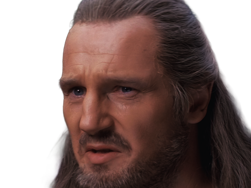 qui-gon jinn star-wars sw episode-i ep1 la-menace-fantome the-phantom-menace maitre jedi gris cheveux-bruns yeux-bleus liam neeson