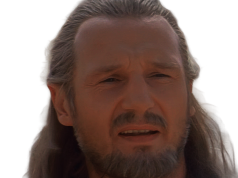 qui-gon jinn star-wars sw episode-i ep1 la-menace-fantome the-phantom-menace maitre jedi gris cheveux-bruns yeux-bleus liam neeson