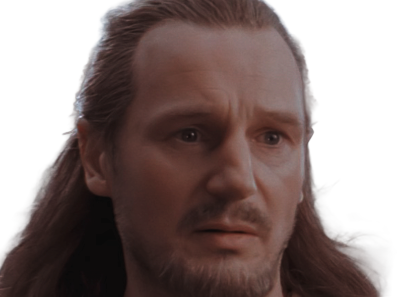 qui-gon jinn star-wars sw episode-i ep1 la-menace-fantome the-phantom-menace maitre jedi gris cheveux-bruns yeux-bleus liam neeson