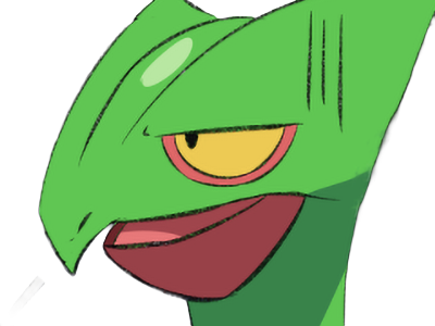 jungko sceptile pokemon 3g hoenn plante moupe nintendo lezard gecko vlt
