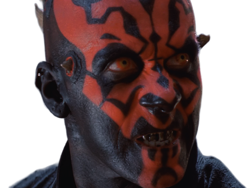 dark maul star-wars sw episode-i ep1 la-menace-fantome the-phantom-menace sith zabrak cornes yeux-jaunes peau-rouge ray park