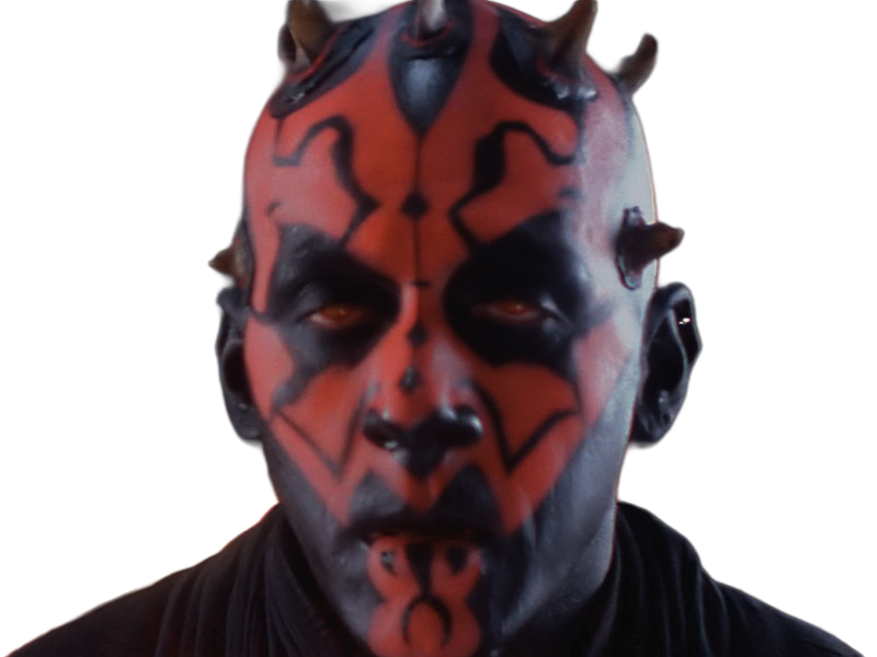 dark maul star-wars sw episode-i ep1 la-menace-fantome the-phantom-menace sith zabrak cornes yeux-jaunes peau-rouge ray park