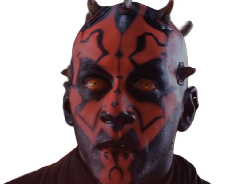 dark maul star-wars sw episode-i ep1 la-menace-fantome the-phantom-menace sith zabrak cornes yeux-jaunes peau-rouge ray park