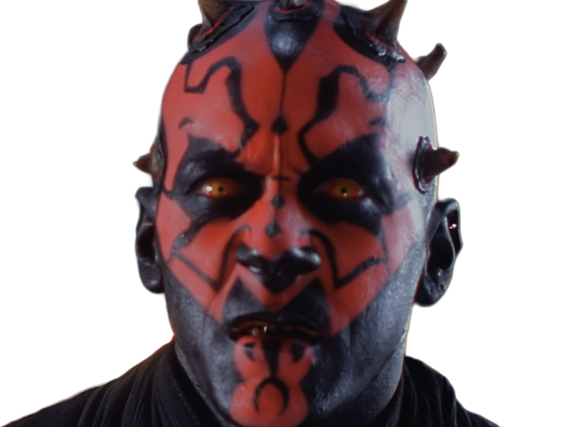 dark maul star-wars sw episode-i ep1 la-menace-fantome the-phantom-menace sith zabrak cornes yeux-jaunes peau-rouge ray park