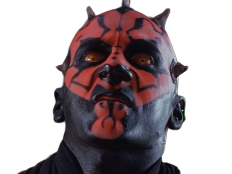 dark maul star-wars sw episode-i ep1 la-menace-fantome the-phantom-menace sith zabrak cornes yeux-jaunes peau-rouge ray park