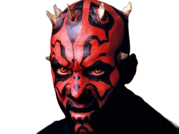 dark maul star-wars sw episode-i ep1 la-menace-fantome the-phantom-menace sith zabrak cornes yeux-jaunes peau-rouge ray park