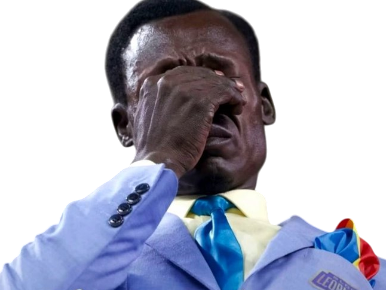 lumumba supporter fan congolais can 2025 maroc rdc republique democratique du congo pleure larmes chiale