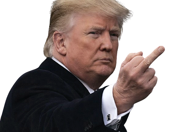 trump doigt dhonneur honneur d fuck you ford donald middle finger majeur fache alpha knifos