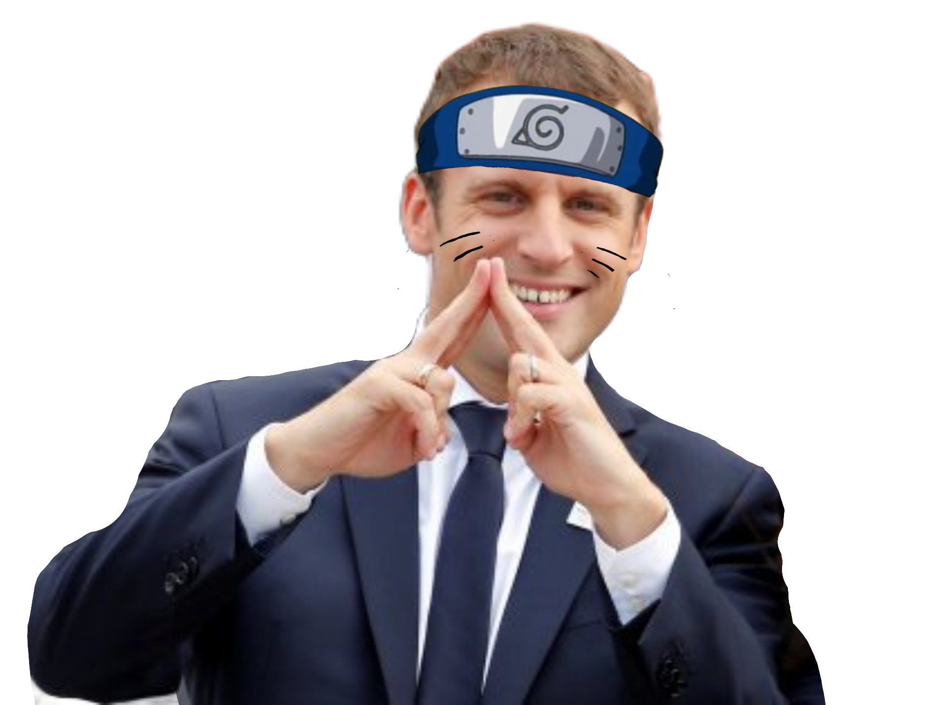 emmanuel macron president naruto konoha ninja shinobi ninjutsu jutsu