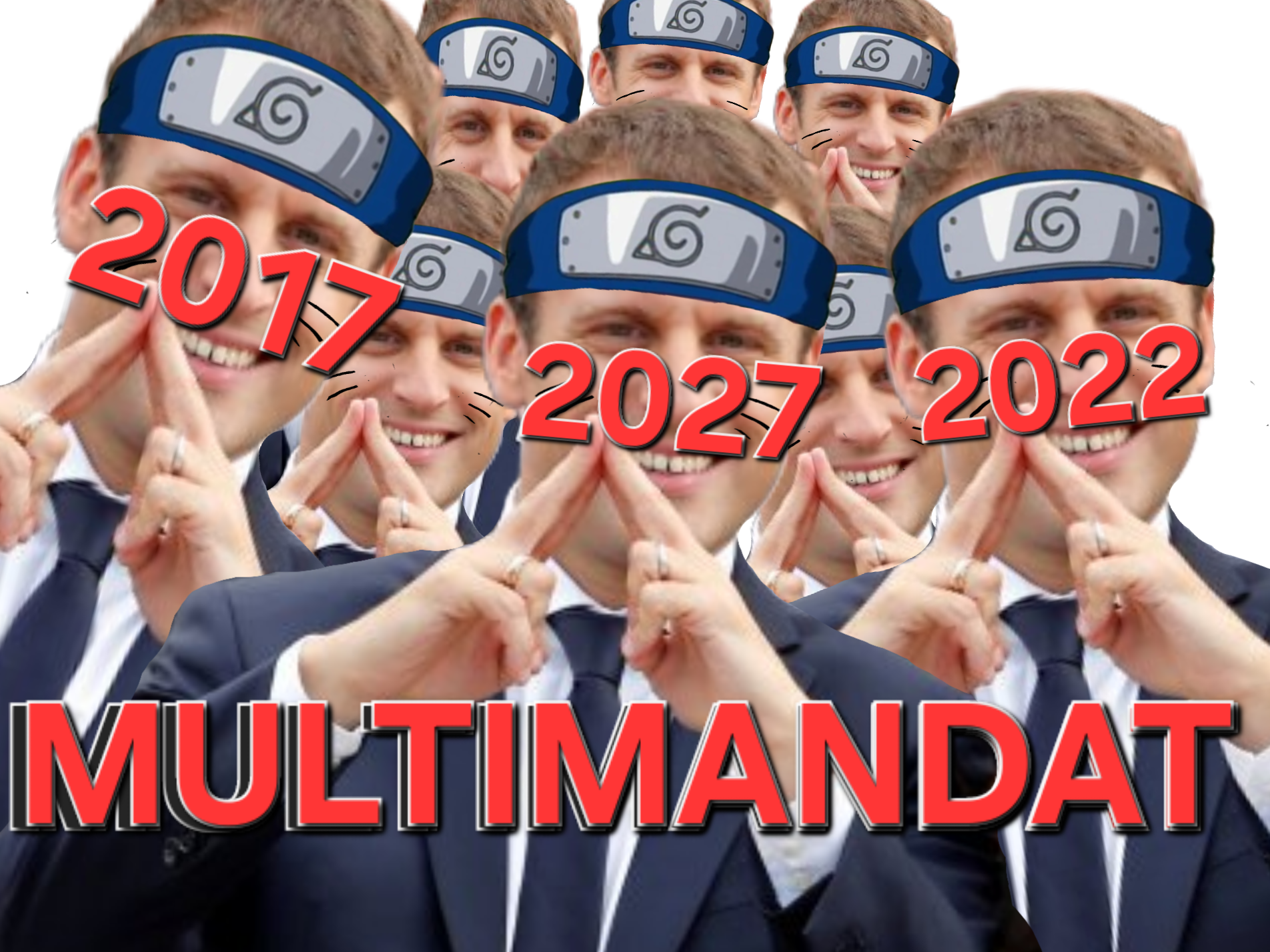 emmanuel macron president naruto konoha ninja shinobi ninjutsu jutsu multiclonage kage bunshin no mandat multi