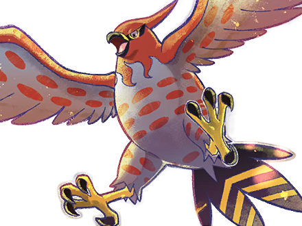 flambusard talonflame fiarrow pokemon pkm jeu anime type vol feu 6g kalos fournaise