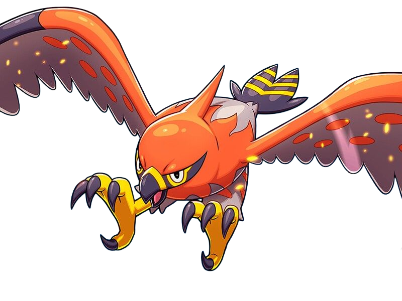 flambusard talonflame fiarrow pokemon pkm jeu anime type vol feu 6g kalos fournaise
